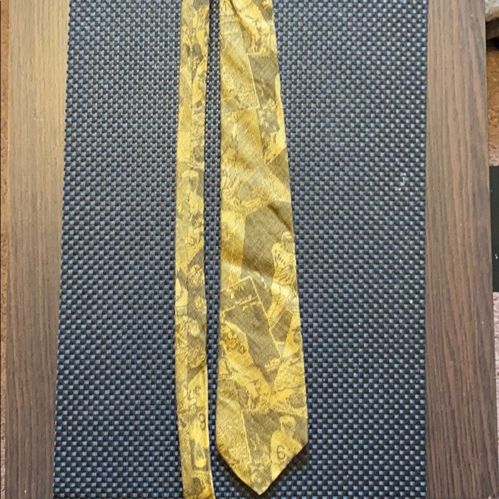 Japanese tie with sports guys on it
